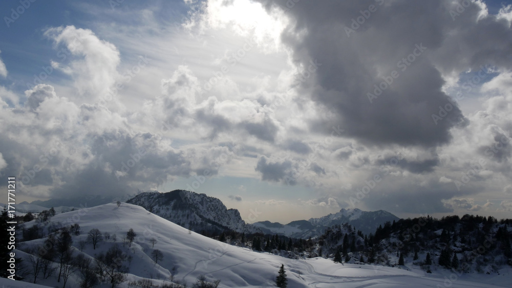 Valsassina panorama invernale