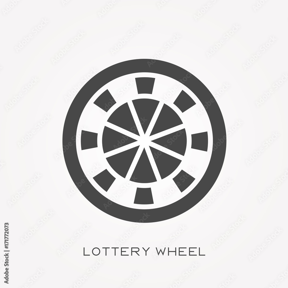 Silhouette icon lottery wheel Silhouette icon lottery wheel