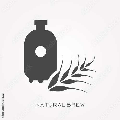 Silhouette icon natural brew