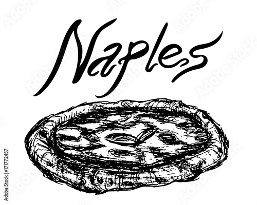 naples pizza logo vector 