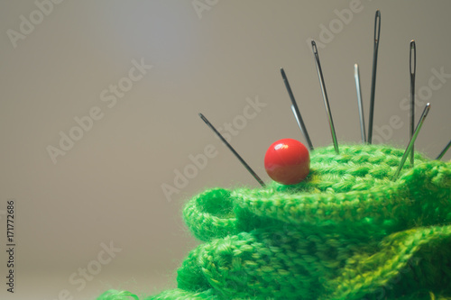 Handmade kniting wool background