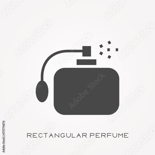 Silhouette icon rectangular perfume