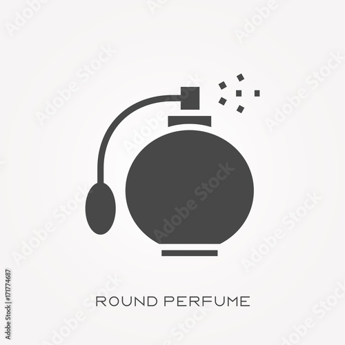 Silhouette icon round perfume