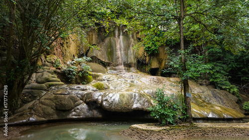 Relaxtime on waterfall at Kanchanaburi