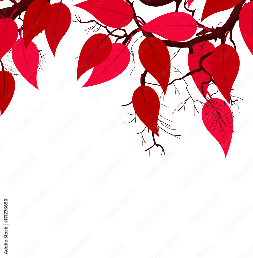 Red Leaves - clip-art vector illustration