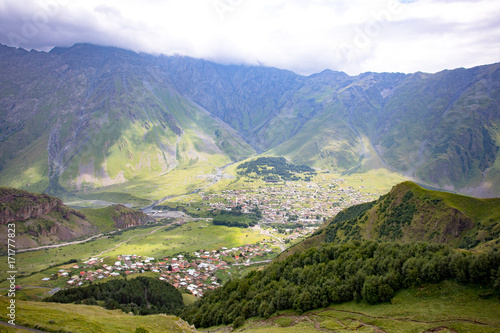 Georgia. Mountain village with a view of the mountains © Sergei Malkov