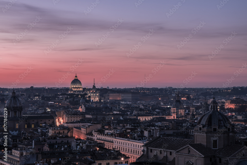 Rome Sunset Vatican Italy City
