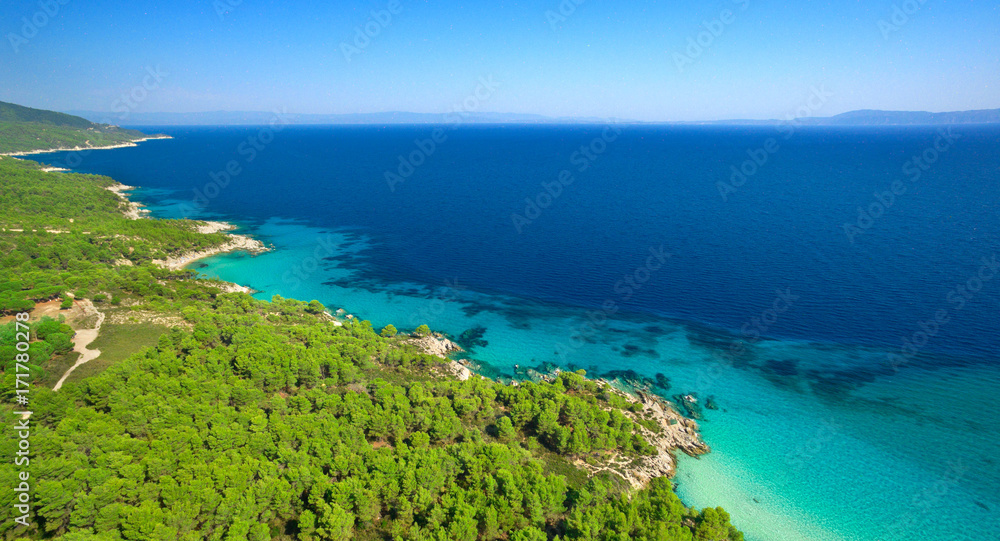 Sea shore under clear sky Sea shore under clear sky