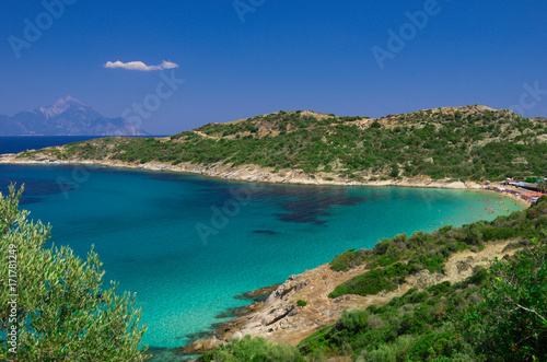 Sea shore under clear sky