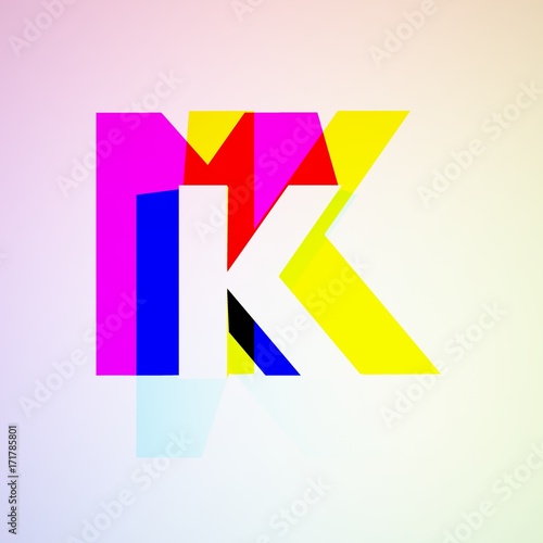 RGB Letters 3D illustration K