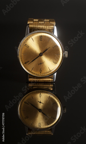Vintage gold wrist watch