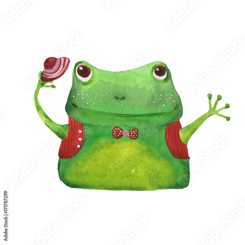 frog with hat