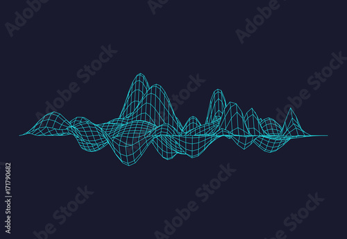 Equalizer isolated. Abstract music graph. Vector illustration