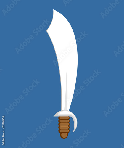Pirate saber isolated. filibuster sword. Vector illustration
