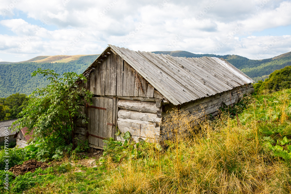 Obraz premium wooden house in mountains