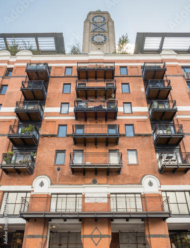 Modern Building Block along the River Thames in London photo