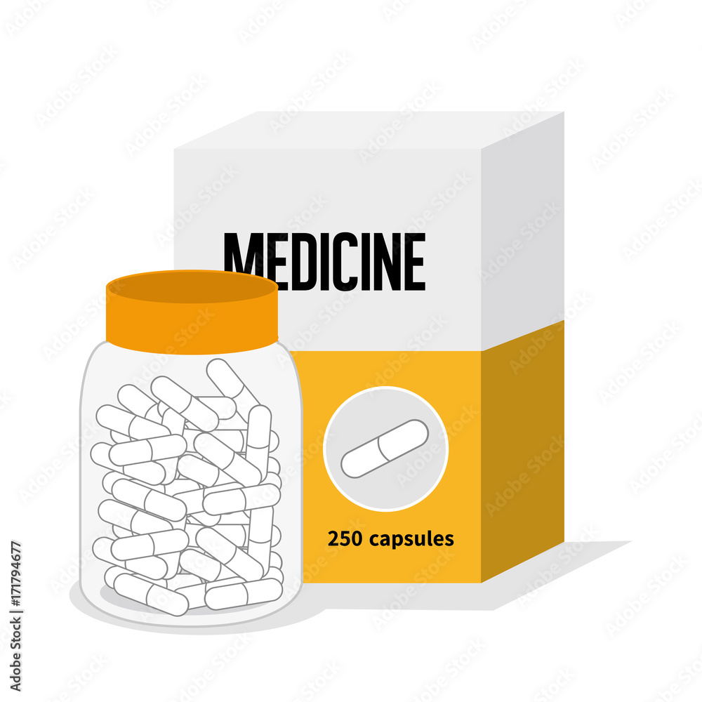 Fototapeta premium medicine / package illustration