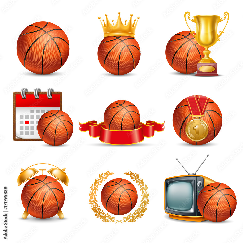 Basketball Ball icon set