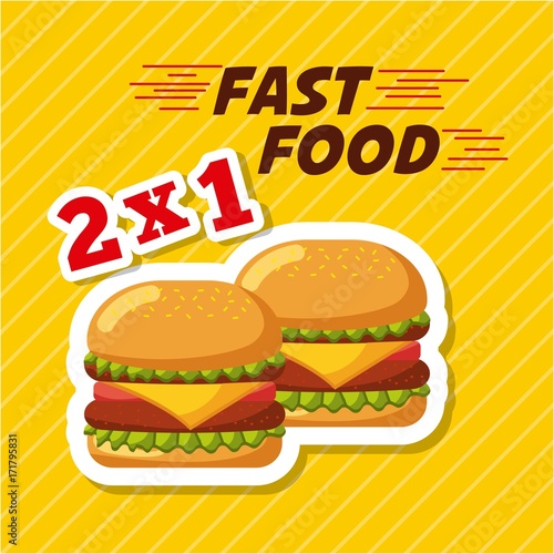 fast food restaurant menu brochure vector illustration