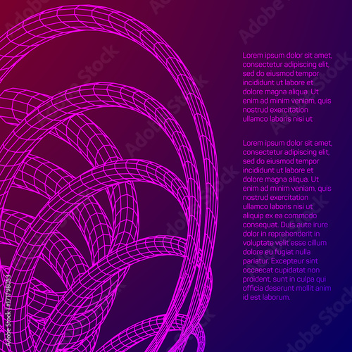 Low poly vein or wire wireframe mesh background. Scinece and tech vector illustration.