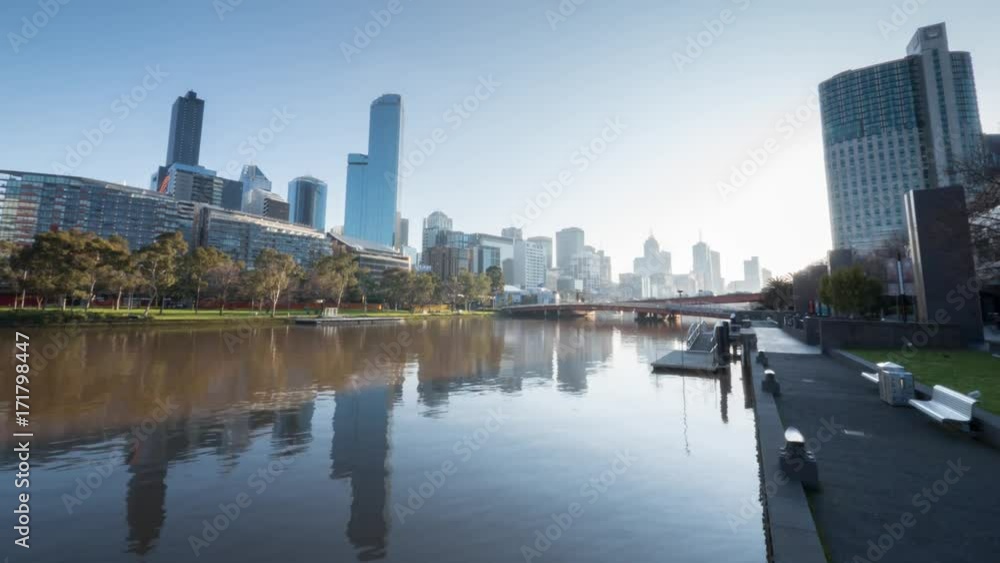 Tilt up, scenic urban cityscape