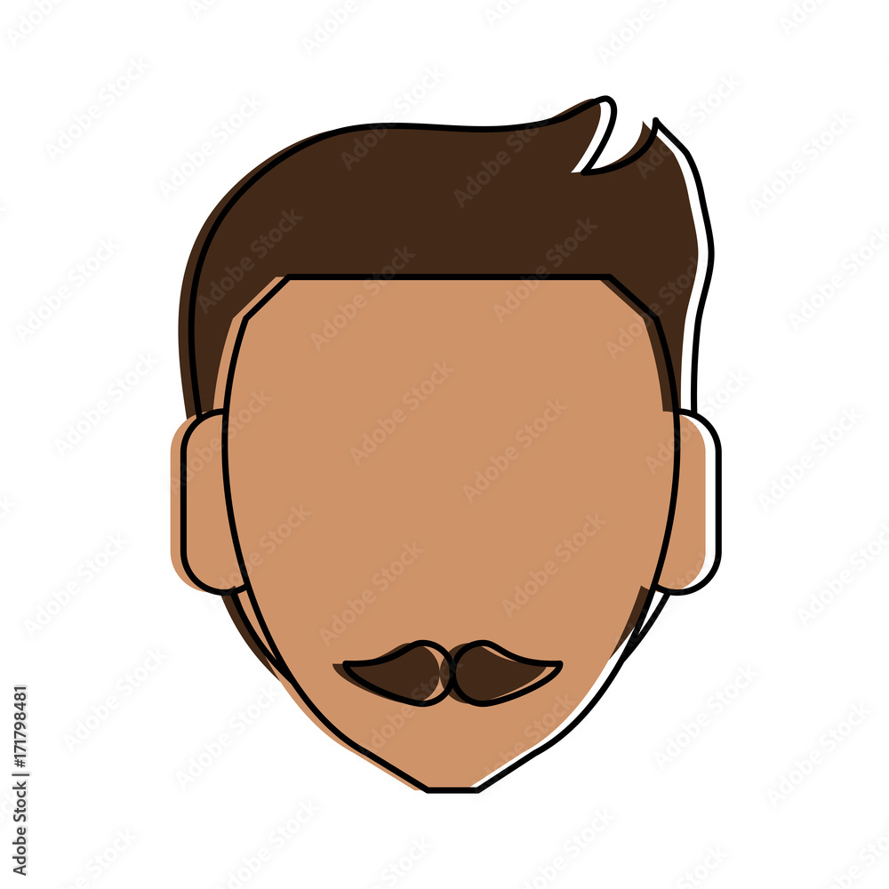 man tan skin mustache avatar head icon image vector illustration design man tan skin mustache avatar head icon image vector illustration design
