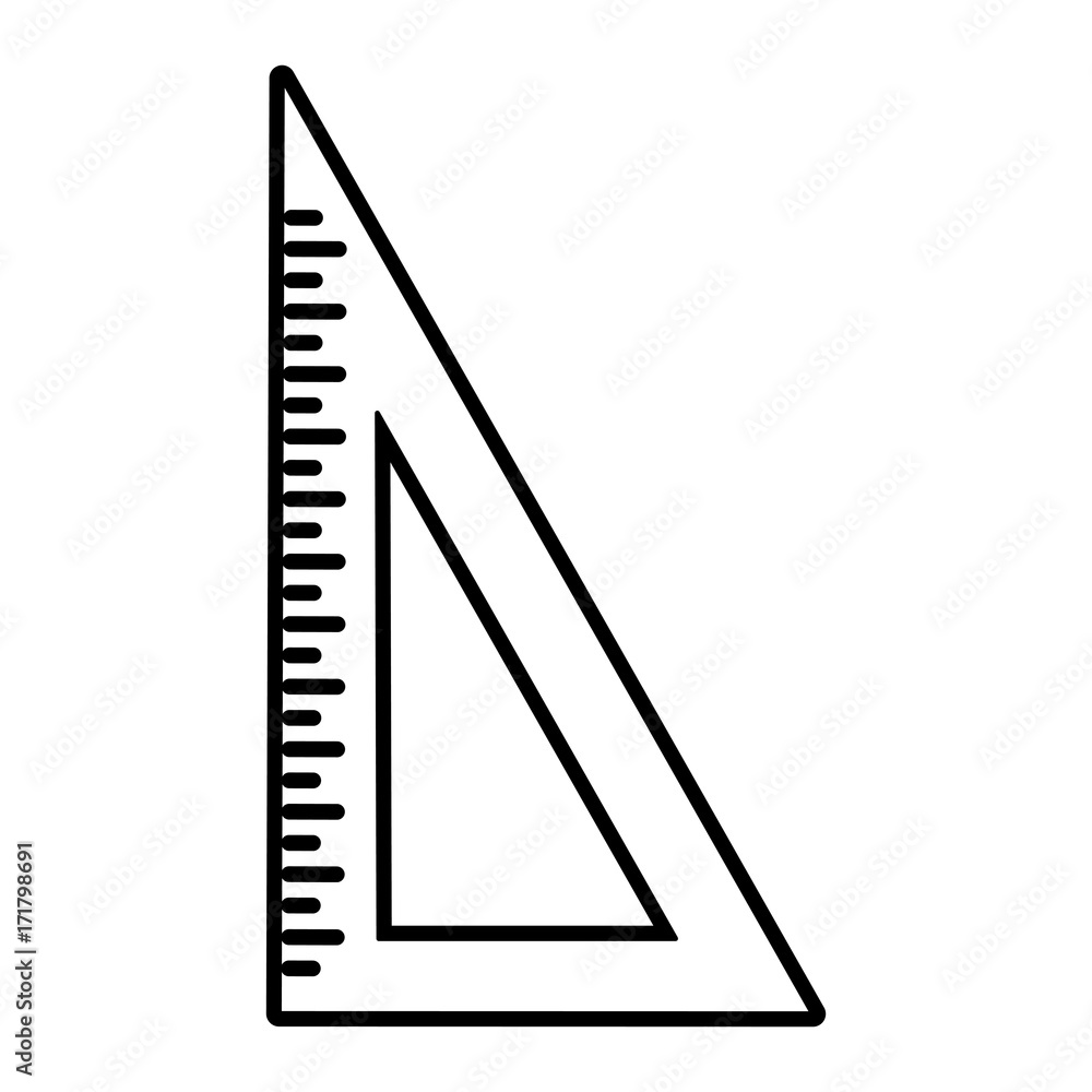 triangle ruler icon image vector illustration design 