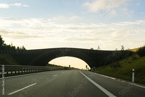 Bridge over the highway. Slovakia