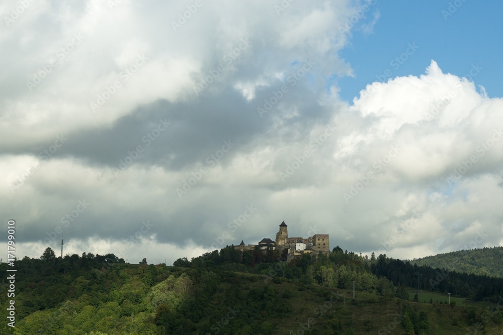 Old castle on the hill. Slovakia