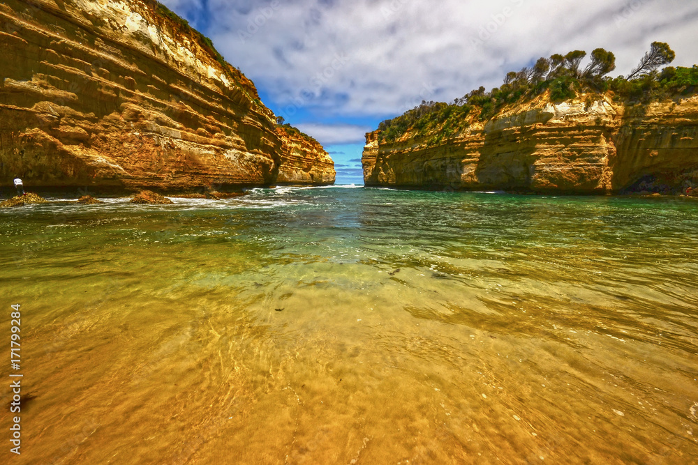 The Australian coast.