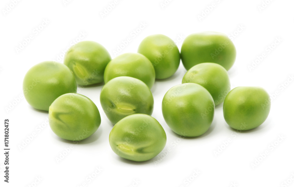 Green peas isolated on the white background Green peas isolated on the white background