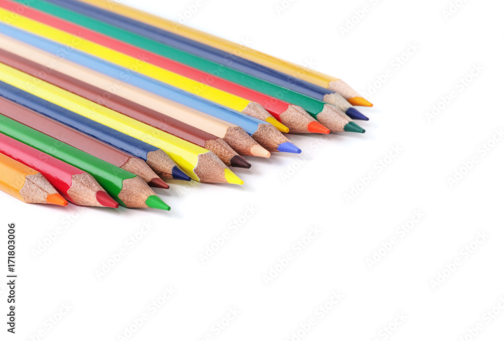 Color pencils isolated on white background. Color pencils isolated on white background.