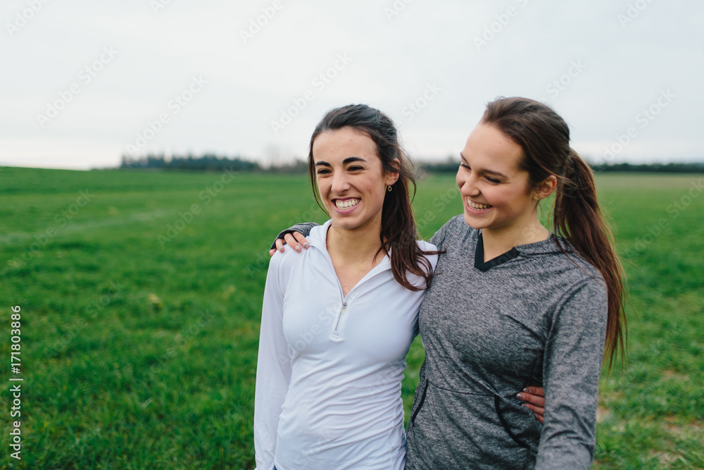 Running Women Jogging in Country Running Women Jogging in Country