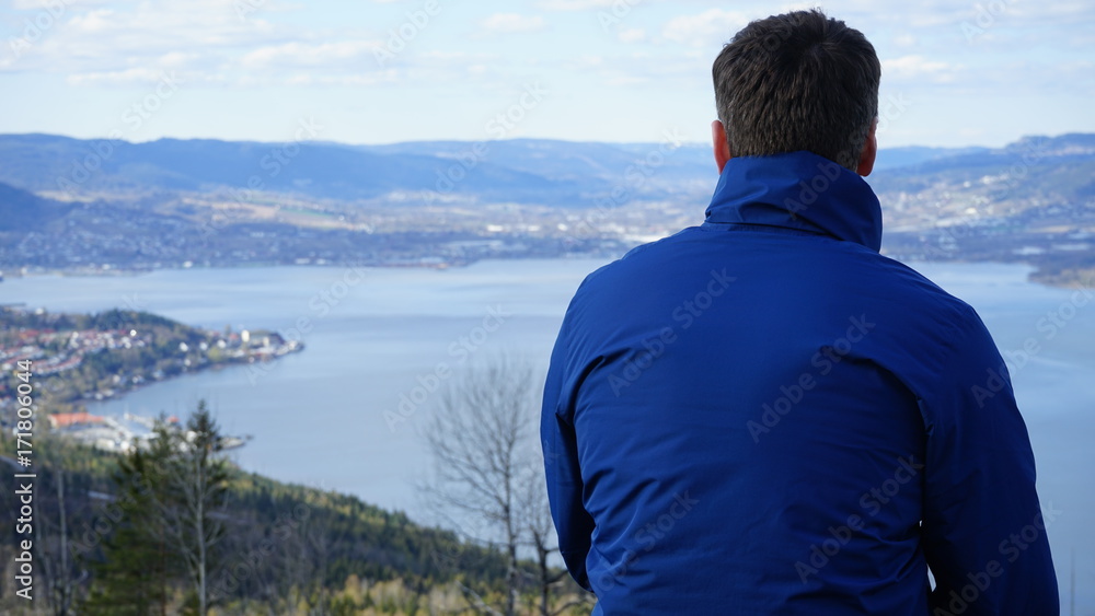 Watching Drammen fjord and city, Norway ,Buskerud. Watching Drammen fjord and city, Norway ,Buskerud.