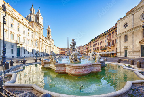 Piazza Navona, Fontana del Moro, 1654, Rome