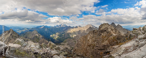 Panoramic view on high Tatra Mountains, Slovakia, Europe