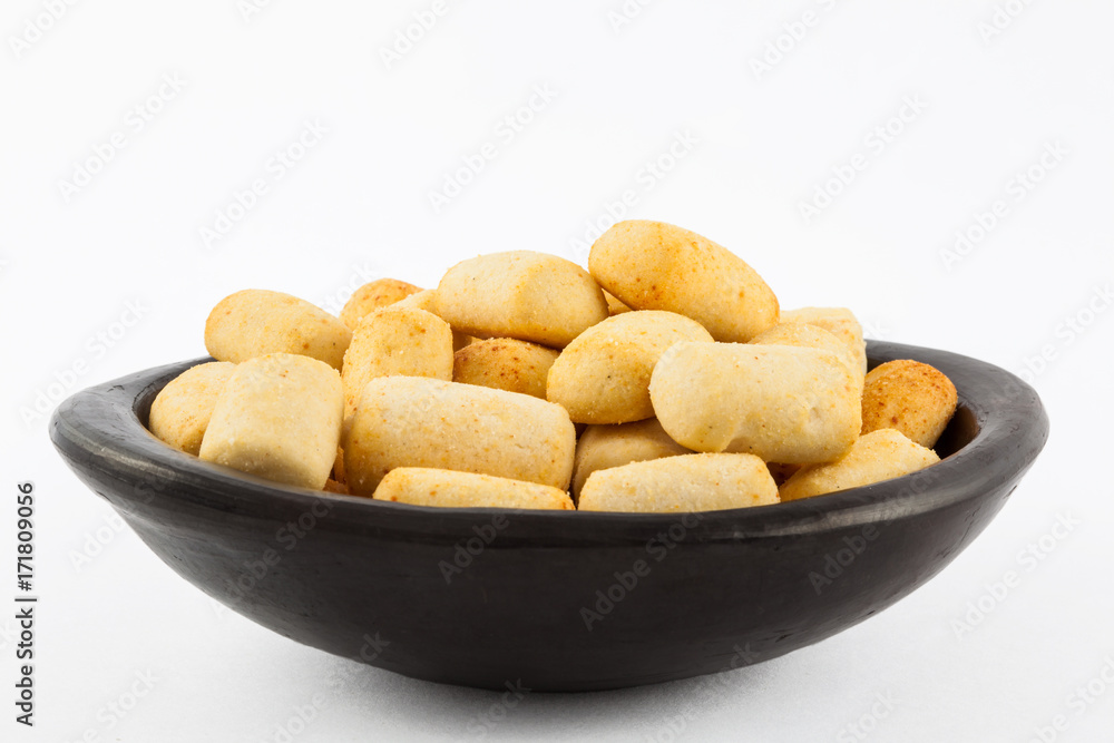Traditional snack from Colombia called achira isolated on white background Traditional snack from Colombia called achira isolated on white background