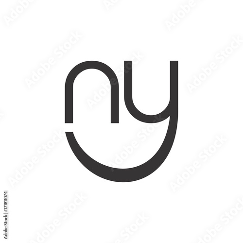 n and y letter logo