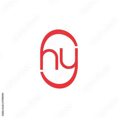 h and y letter logo