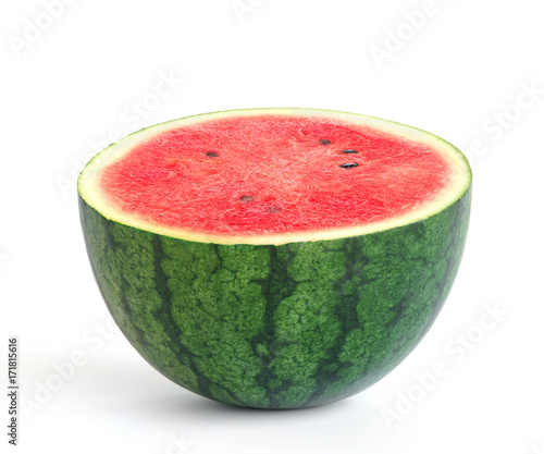 half of watermelon isolate on white background