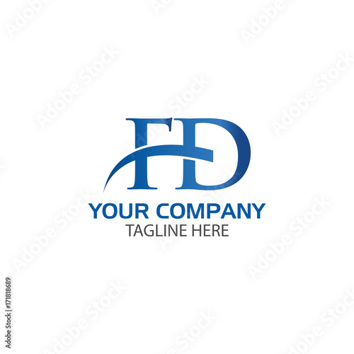 Creative Letter F and D logo Design