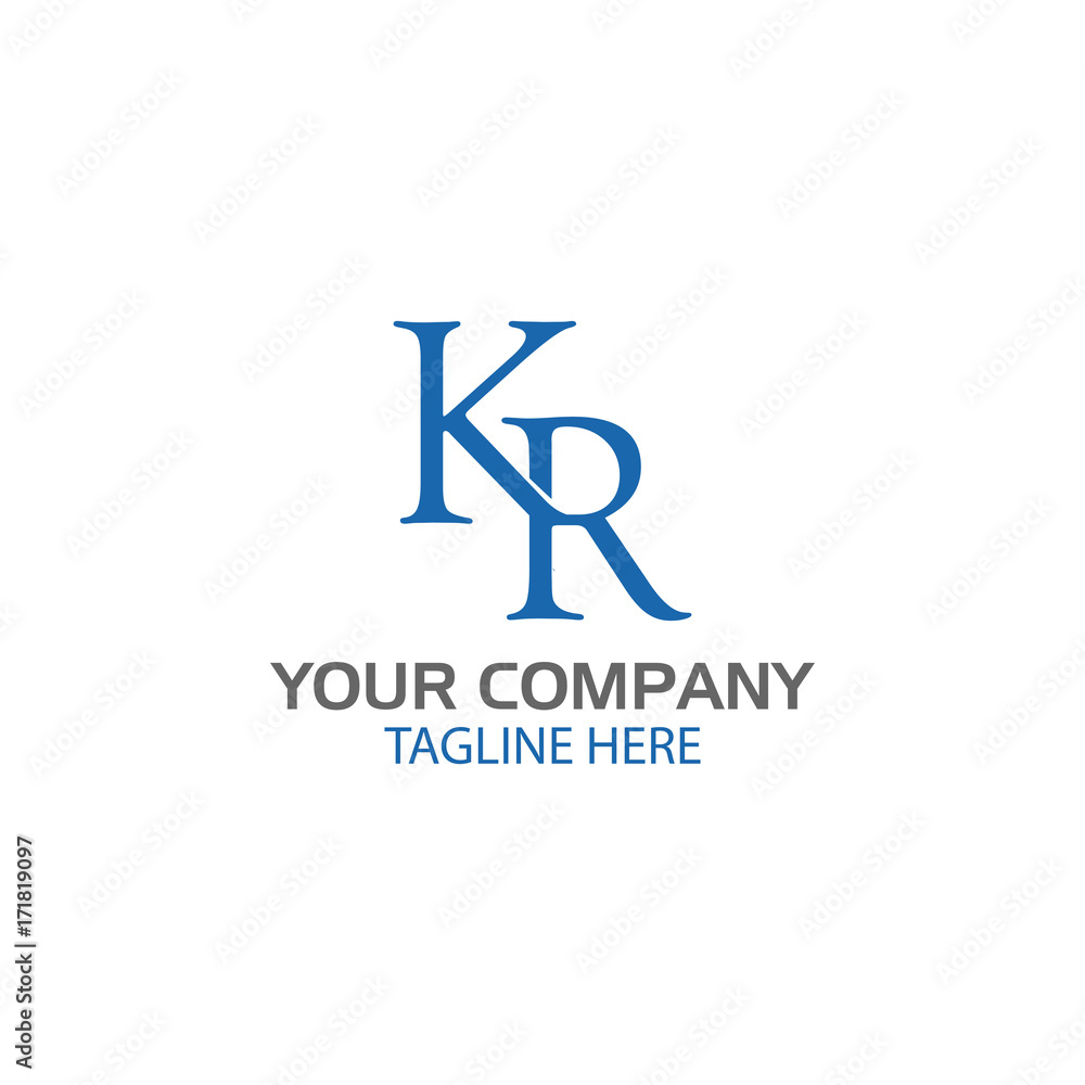 Creative Letter K and R logo design Creative Letter K and R logo design
