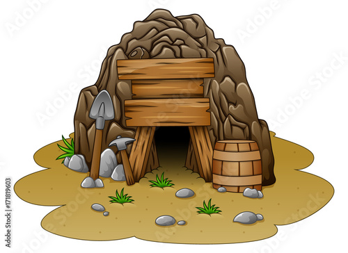 Cartoon cave entrance