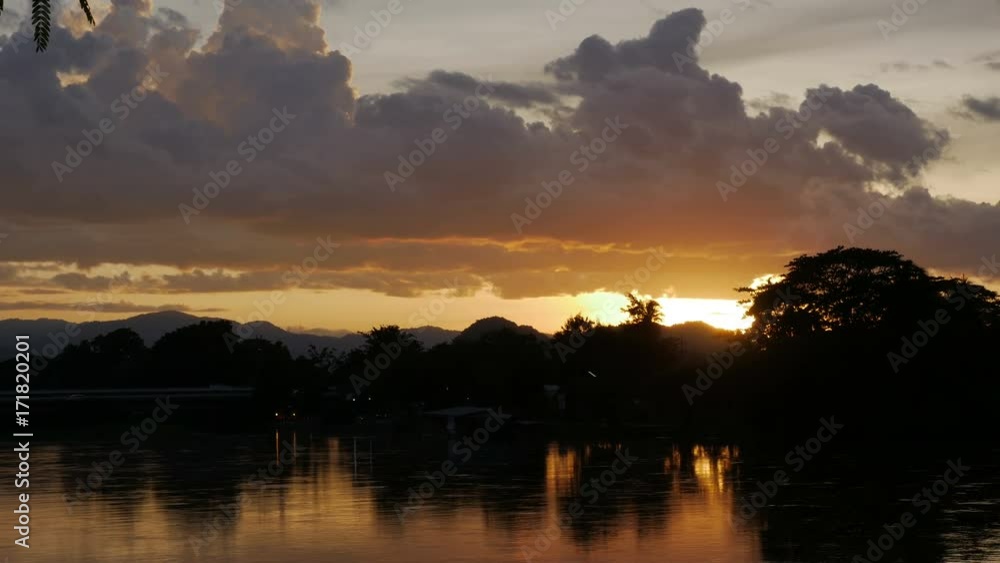 landscape Twilight Sunset sky and cloud background over the river kok in Chiang Rai, Thailand. Colorful Sunset with vivid sky. landscape Twilight Sunset sky and cloud background over the river kok in Chiang Rai, Thailand. Colorful Sunset with vivid sky.