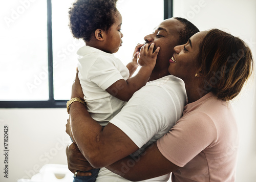 Black family enjoy precious time together happiness photo