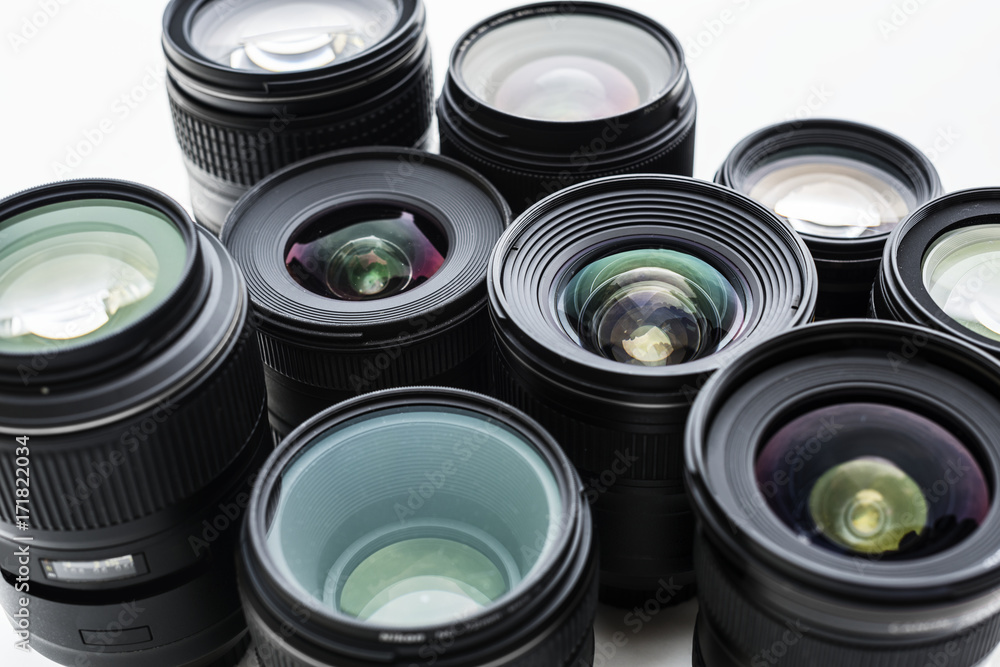 Digital lens isolated on white background Digital lens isolated on white background