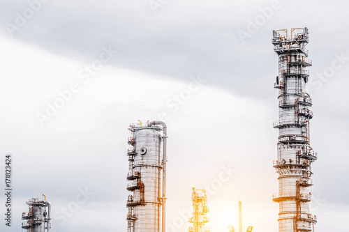 Close up Industrial zone. Plant oil and gas refinery industry.