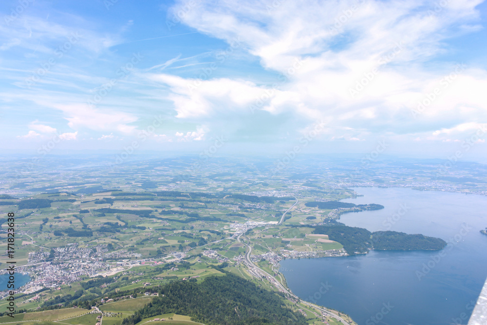 View on the Rigi Kulm Switzerland Visible 360 degrees