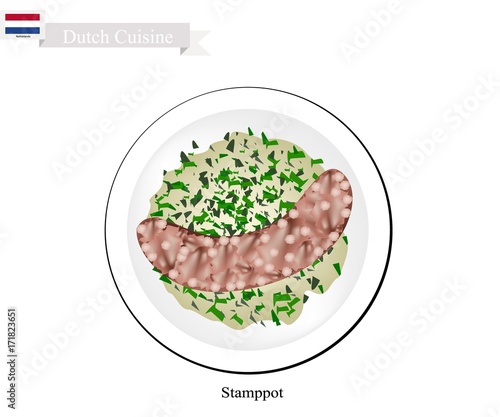 Stamppot with Smoked Sausage, A Traditional Dish of Netherlands