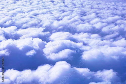 飛行機から見た雲海（空撮）